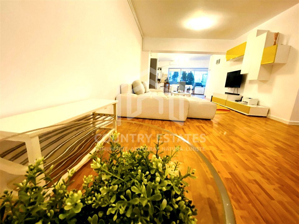 Apartament 2 camere cu gradina de vânzare in Corbeanca, mobilat si utilat