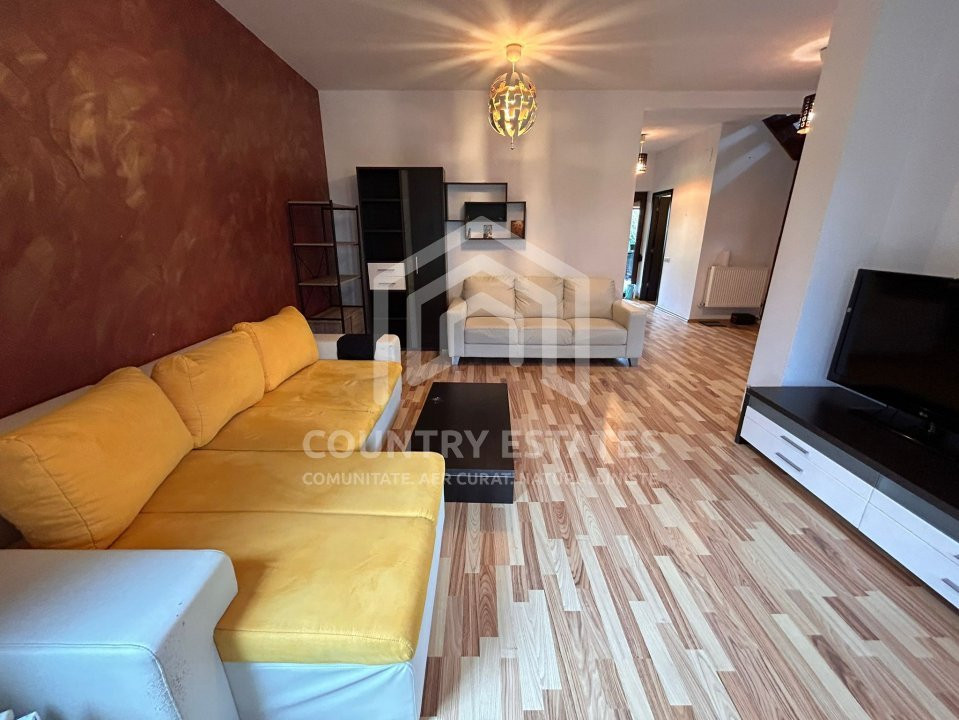 Vila duplex de inchiriat, mobilata, strada privata cu bariera, Padurea Tamasi