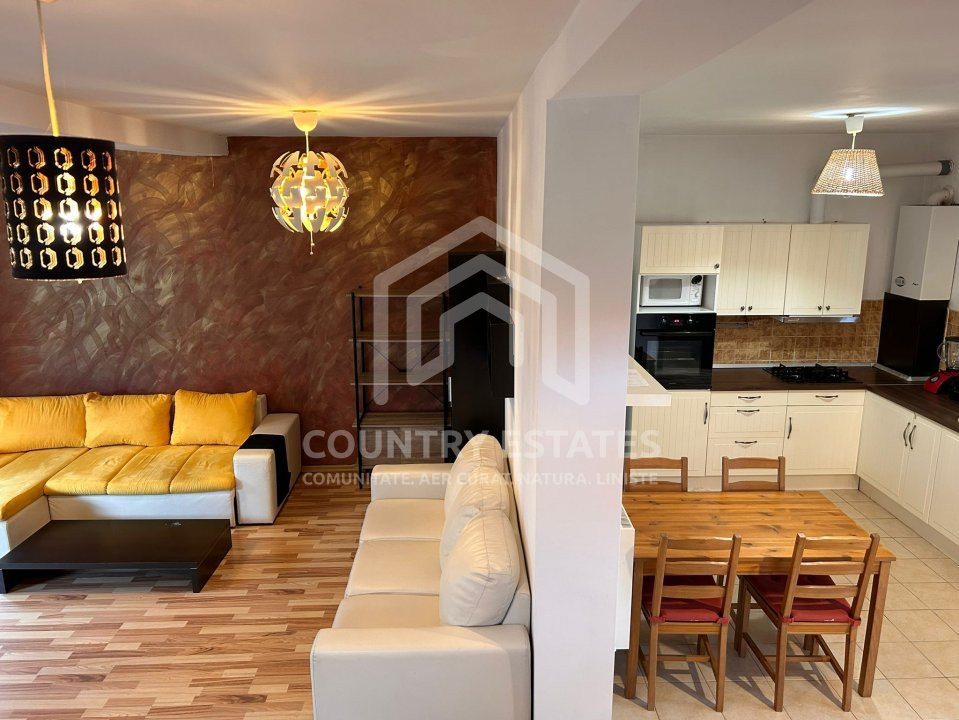 Vila duplex de inchiriat, mobilata, strada privata cu bariera, Padurea Tamasi