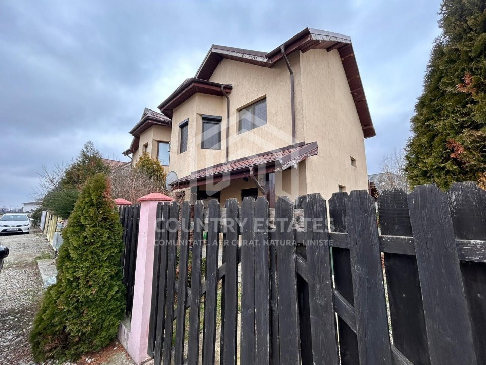 Vila duplex de inchiriat, mobilata, strada privata cu bariera, Padurea Tamasi