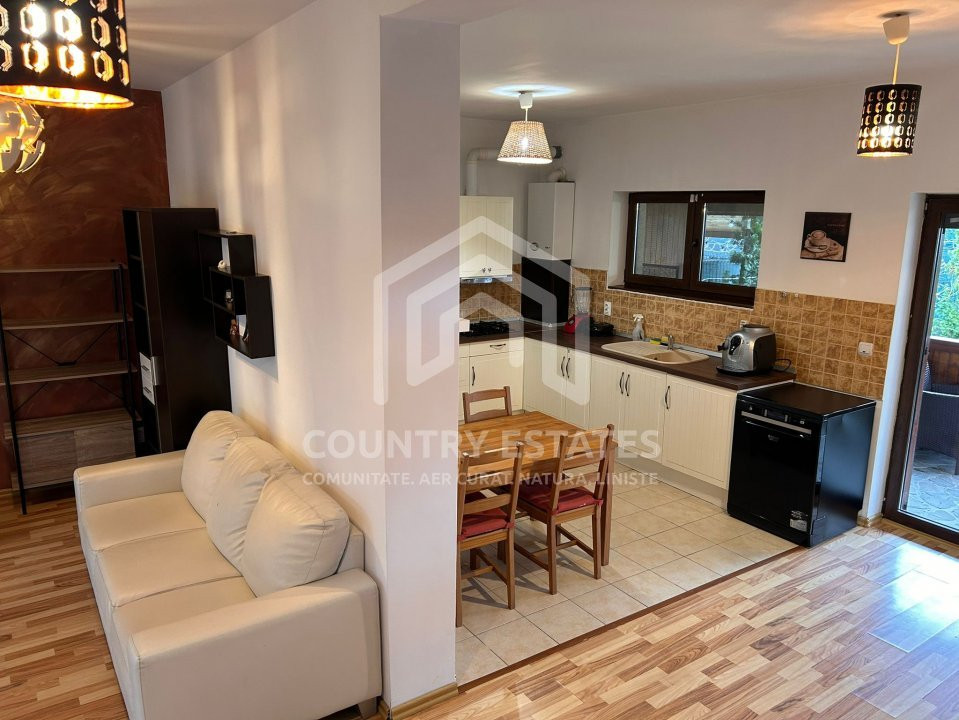 Vila duplex de inchiriat, mobilata, strada privata cu bariera, Padurea Tamasi
