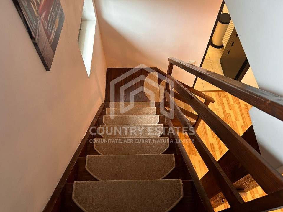 Vila duplex de inchiriat, mobilata, strada privata cu bariera, Padurea Tamasi