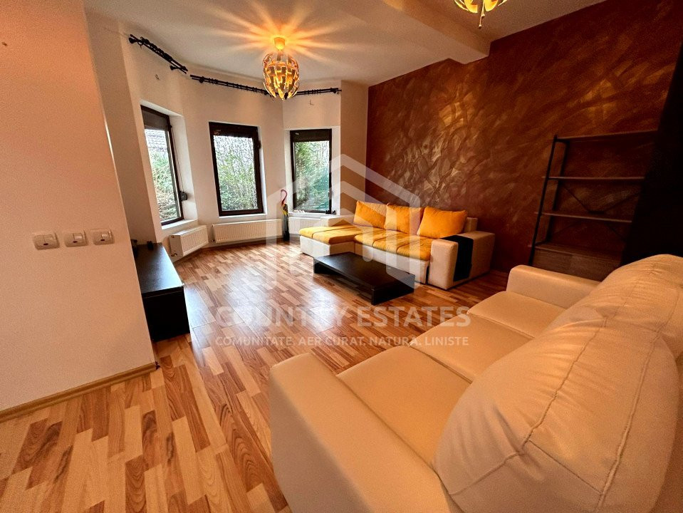 Vila duplex de inchiriat, mobilata, strada privata cu bariera, Padurea Tamasi