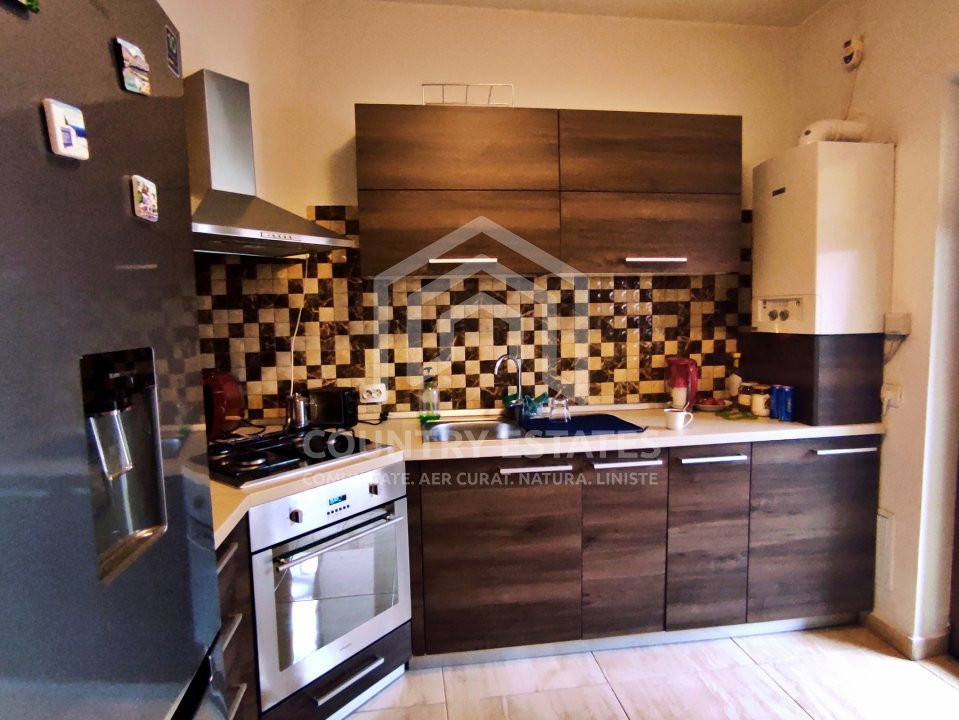 De vanzare apartament 2 camere Otopeni, parter, cu gradina, mobilat complet