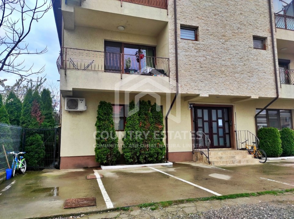 De vanzare apartament 2 camere Otopeni, parter, cu gradina, mobilat complet