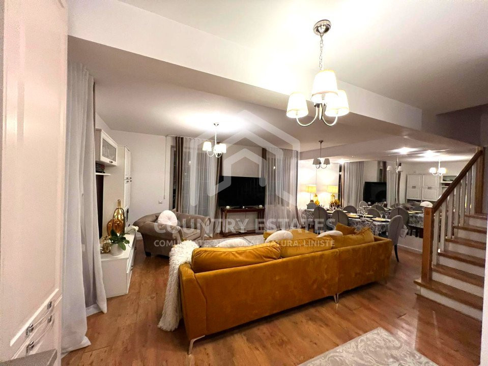 Vila Corbeanca Park, de vanzare, veranda inchisa, vegetatie matura, Corbeanca
