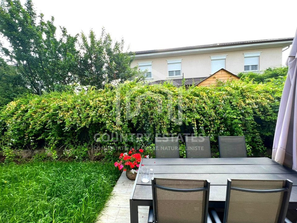 Vila Corbeanca Park, de vanzare, veranda inchisa, vegetatie matura, Corbeanca
