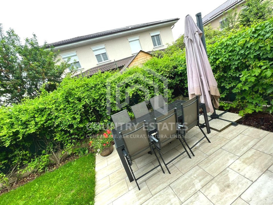 Vila Corbeanca Park, de vanzare, veranda inchisa, vegetatie matura, Corbeanca