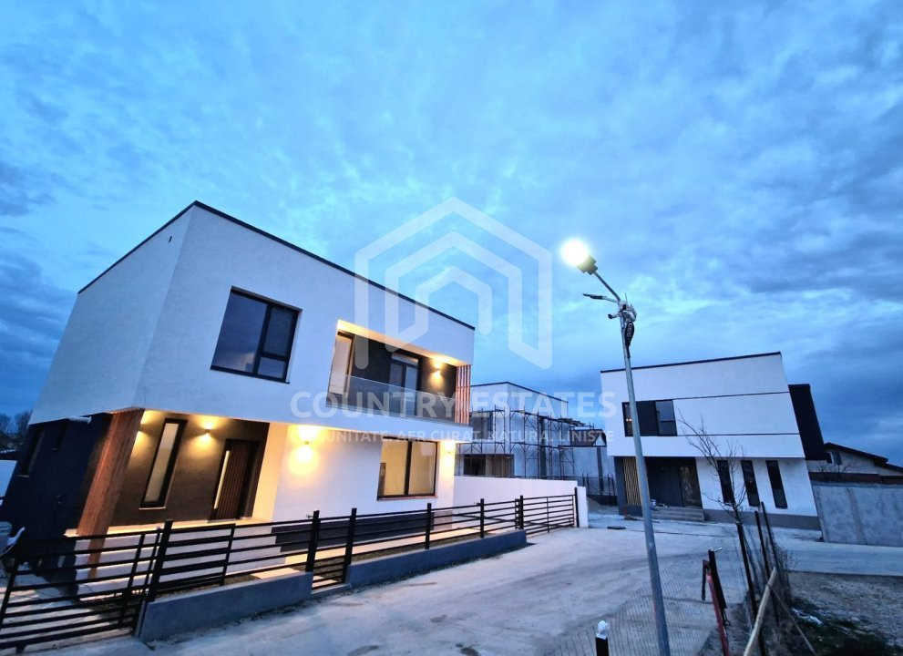 Vila Cubic Tip B, 5 camere, cartier rezidential, acces privat, Corbeanca